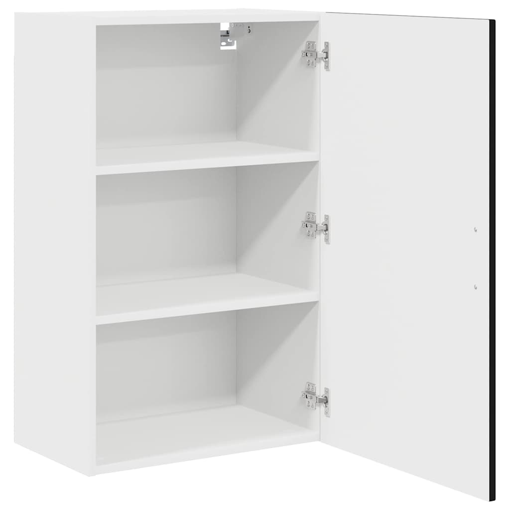 Küchenwandschrank mit Tür Schwarz 50 x 31 x 80 cm Holzwerkstoff