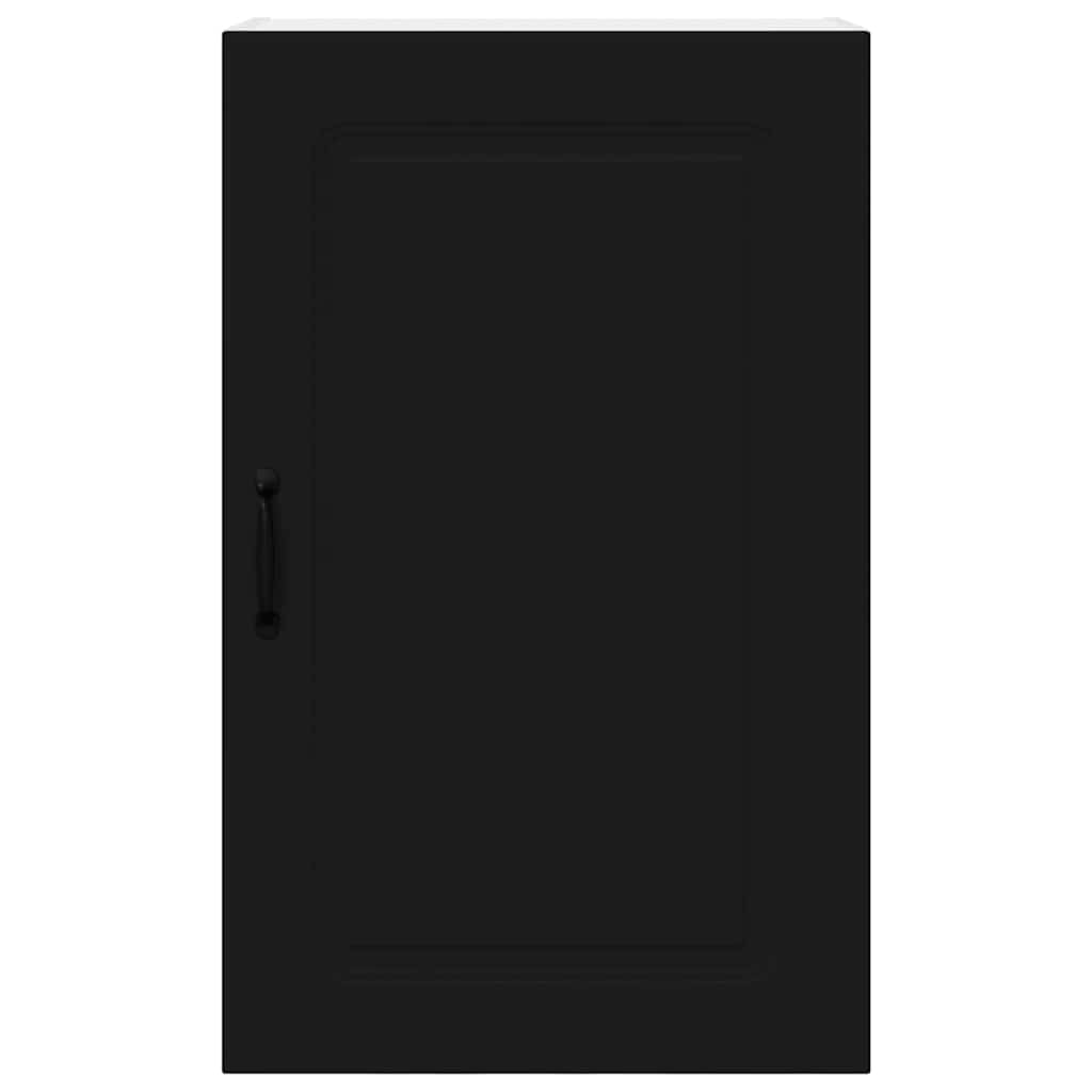 Küchenwandschrank mit Tür Schwarz 50 x 31 x 80 cm Holzwerkstoff