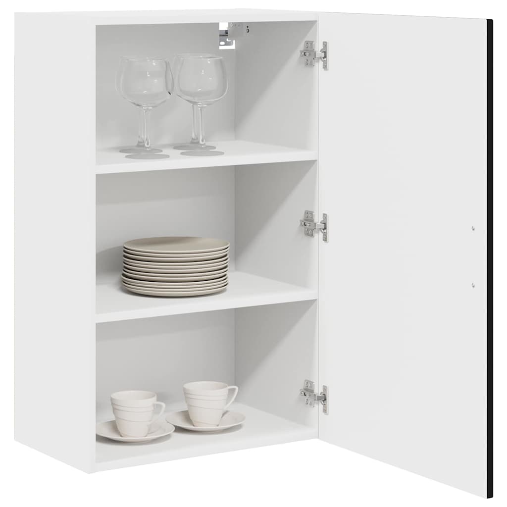 Küchenwandschrank mit Tür Schwarz 50 x 31 x 80 cm Holzwerkstoff