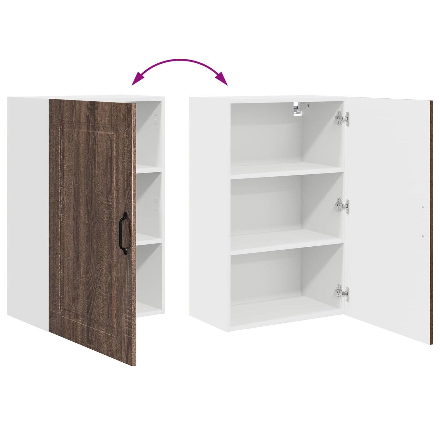 Geschirrspülerfront Kalmar Braun Eichen-Optik 50 x 31 x 80 cm