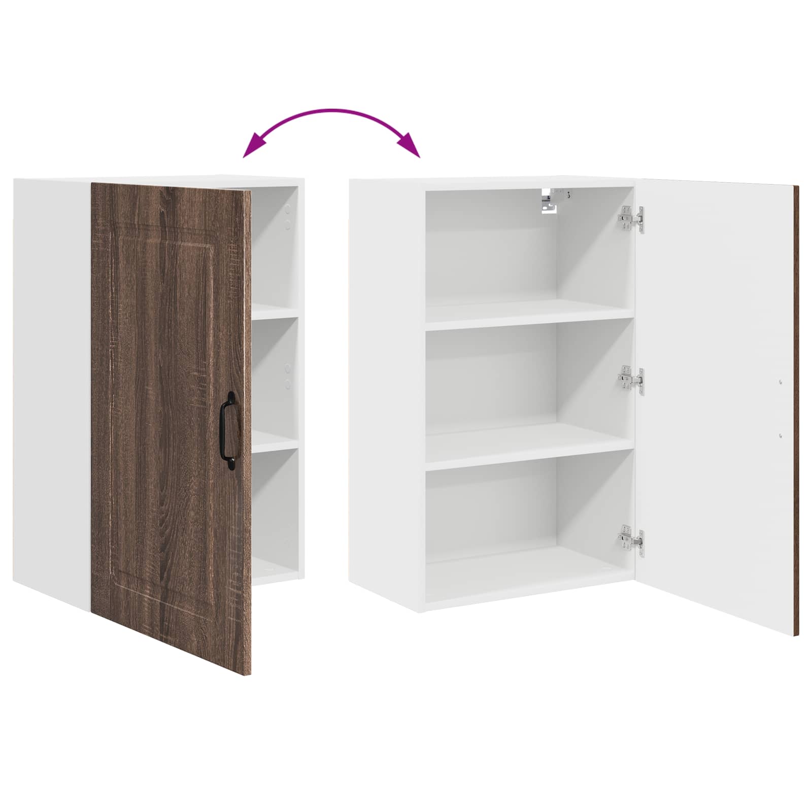 Geschirrspülerfront Kalmar Braun Eichen-Optik 50 x 31 x 80 cm