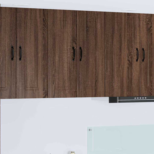 Küchenhängeschrank mit Regal Braun Eichen-Optik 60 x 31 x 80 cm