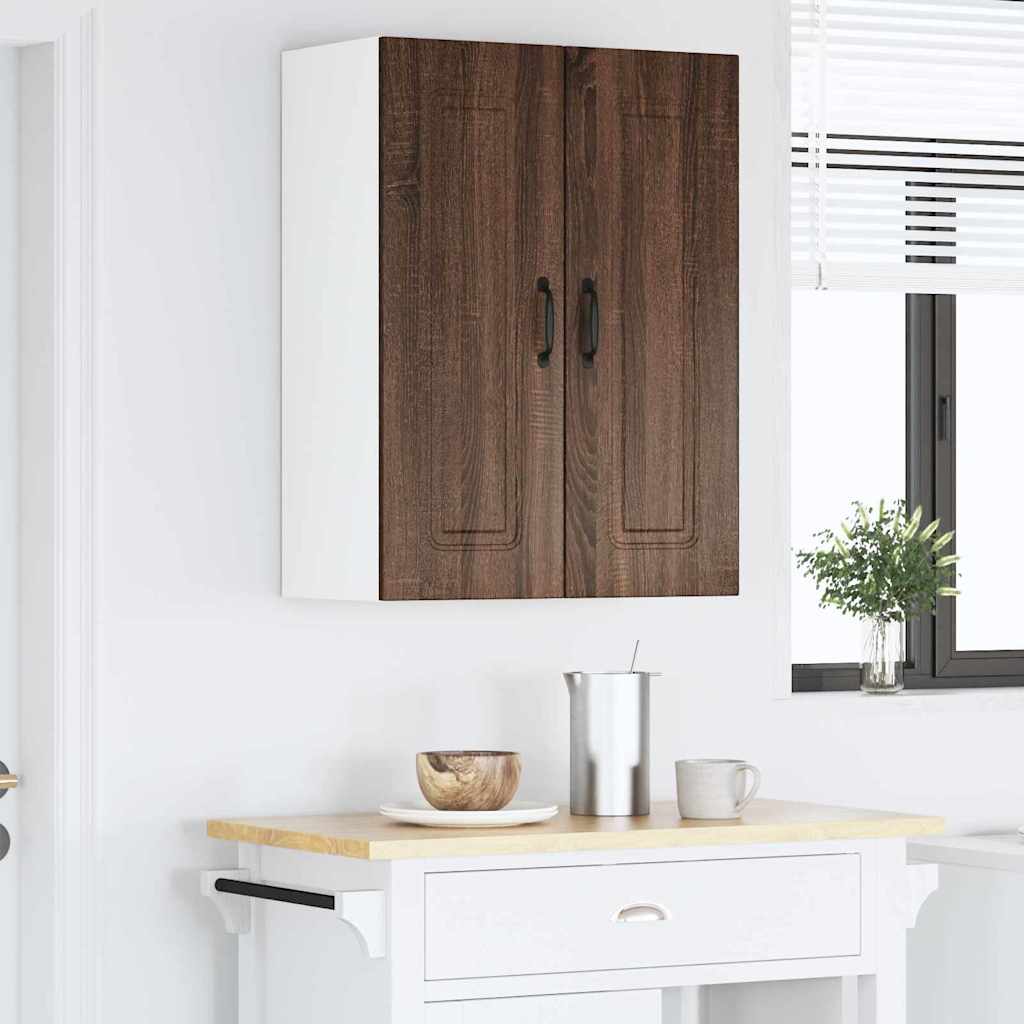 Küchenhängeschrank mit Regal Braun Eichen-Optik 60 x 31 x 80 cm