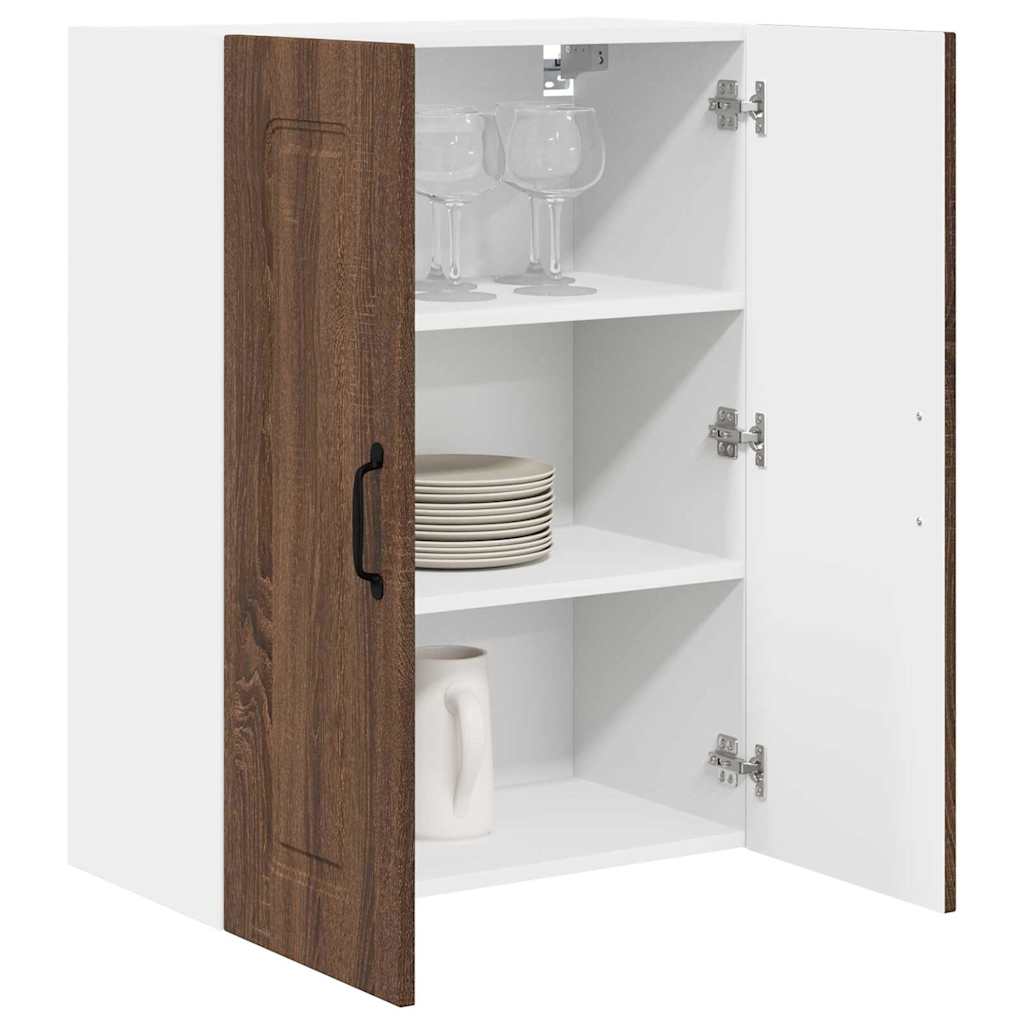 Küchenhängeschrank mit Regal Braun Eichen-Optik 60 x 31 x 80 cm