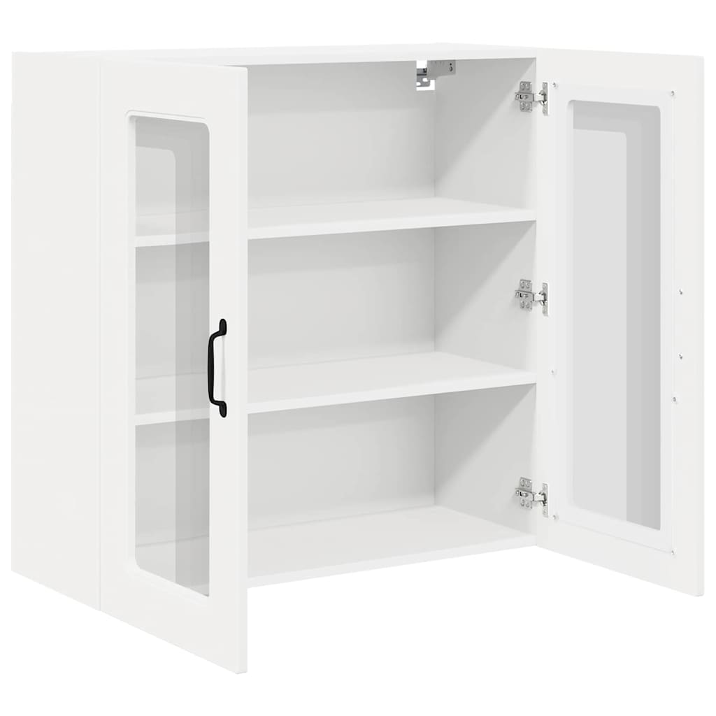 Küchenhängeschrank mit Regal Weiß 80 x 31 x 80 cm Holzwerkstoff