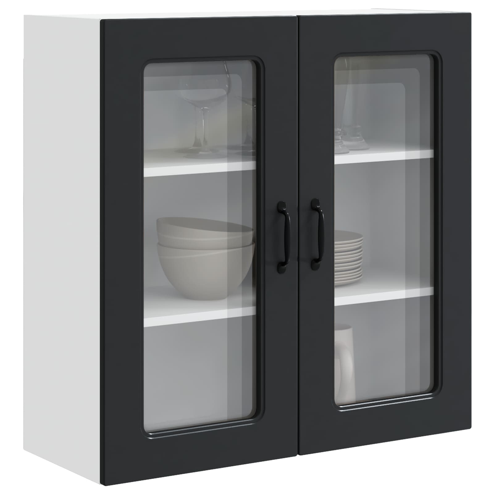 Geschirrspülerfront Kalmar Schwarz 80 x 31 x 80 cm