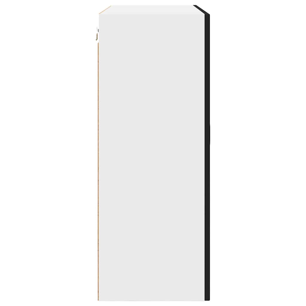 Küchenwandschrank mit Tür Schwarz 80 x 31 x 80 cm Holzwerkstoff