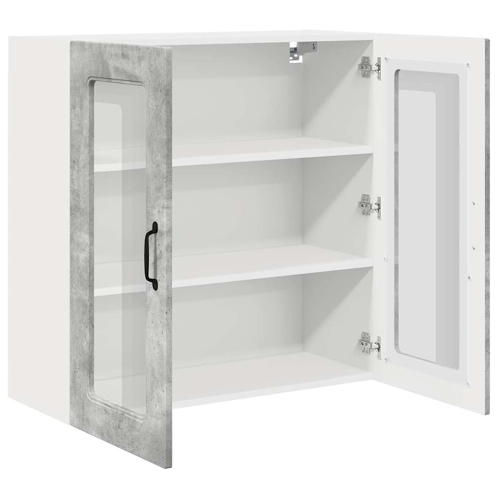 Küchenwandschrank Beton Grau 80 x 31 x 80 cm Holzwerkstoff