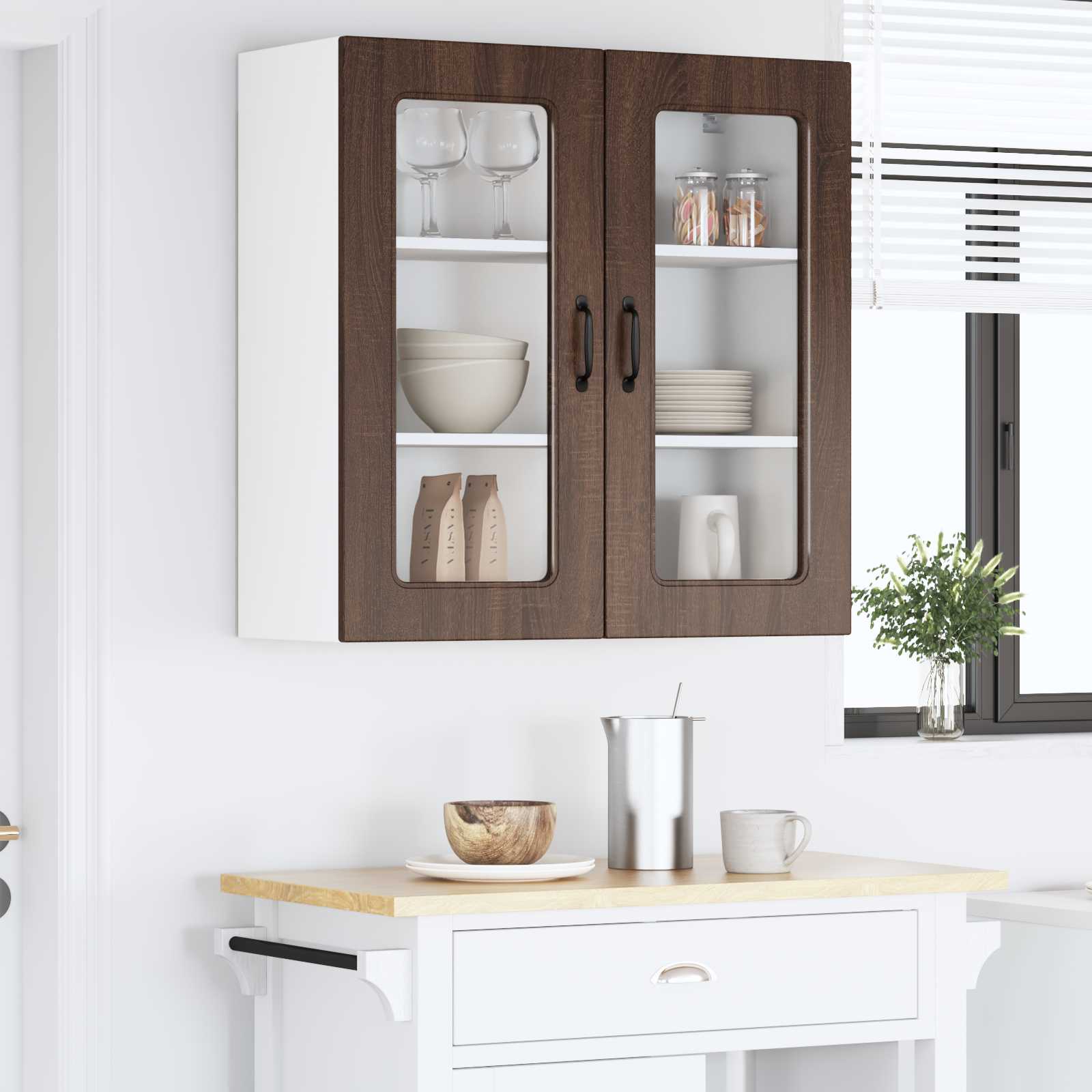 Geschirrspülerfront Kalmar Braun Eichen-Optik 80 x 31 x 80 cm