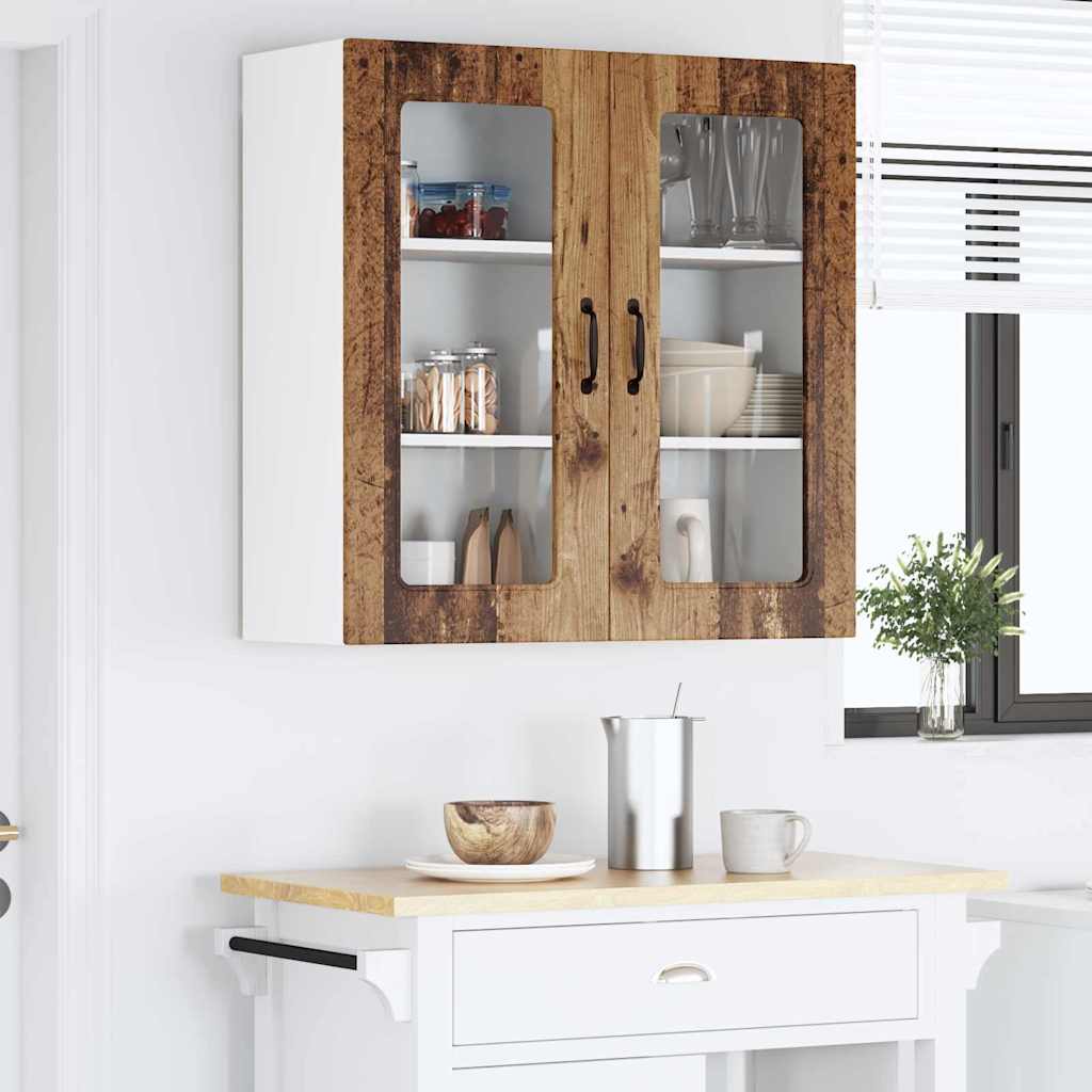 Küchenwandschrank mit Tür Altholz 80 x 31 x 80 cm Holzwerkstoff