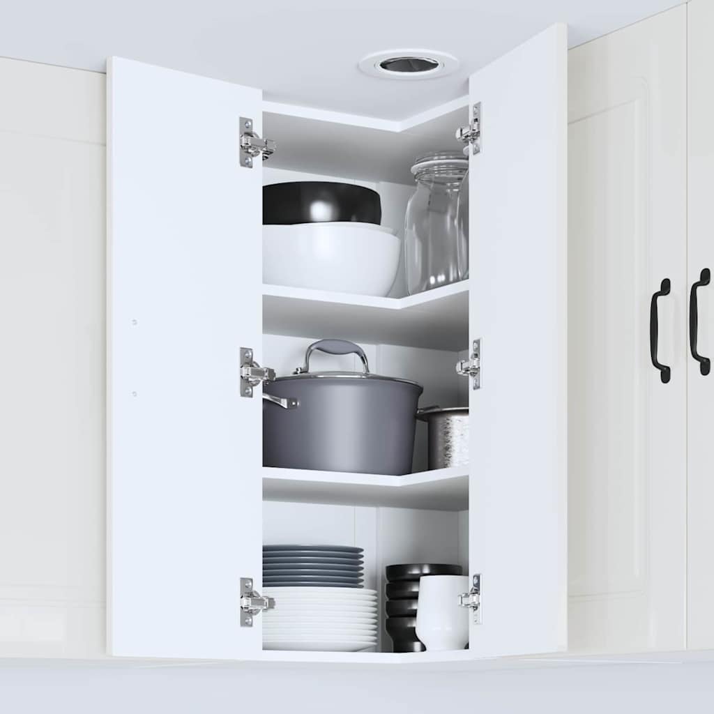 Küchenwandschrank Hochglanz Weiß 57 x 57 x 80 cm Holzwerkstoff