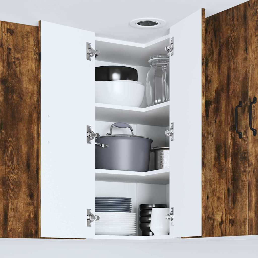 Küchenhängeschrank mit Regal Geräucherte Eiche 57 x 57 x 80 cm