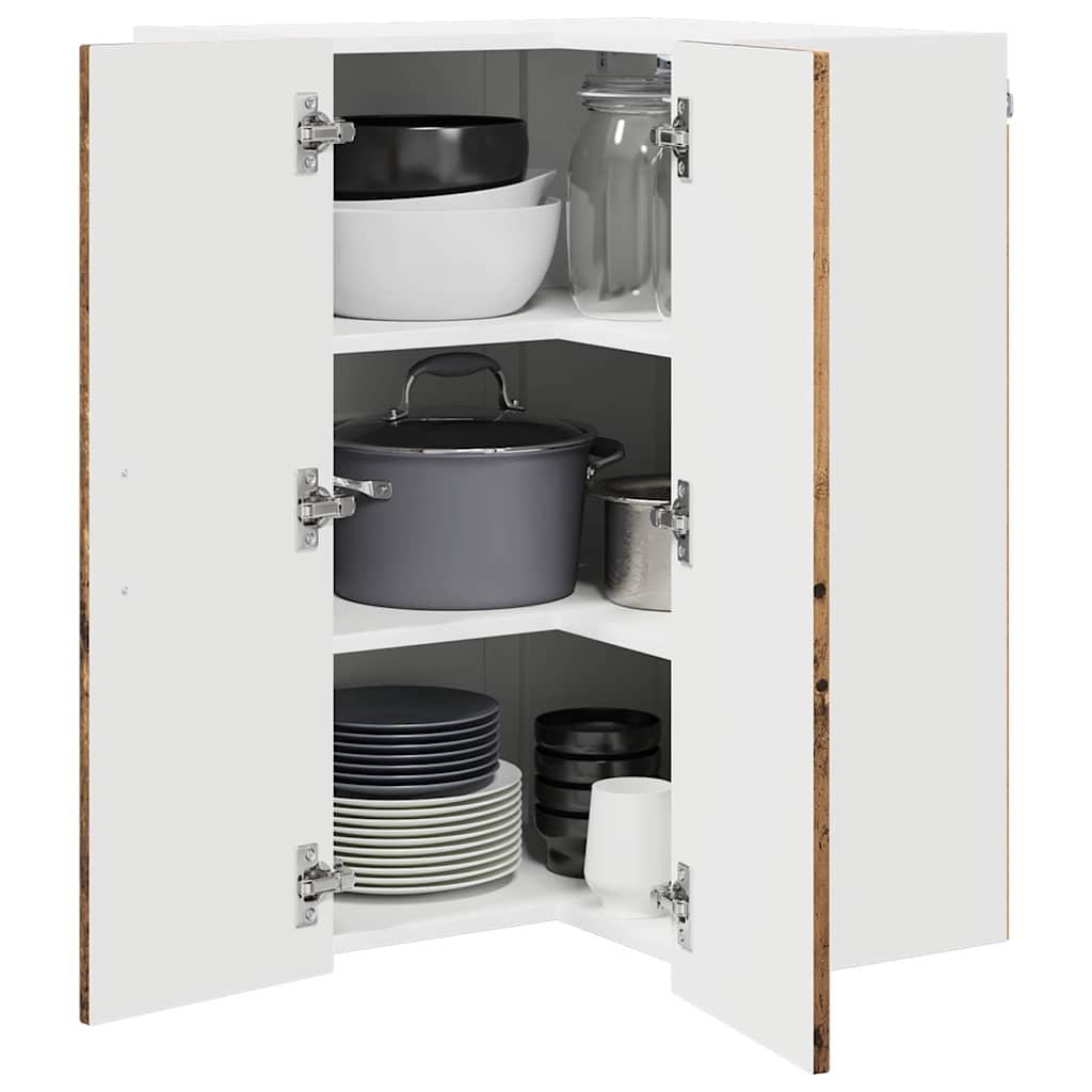 Küchenwandschrank mit Tür Altholz 57 x 57 x 80 cm Holzwerkstoff