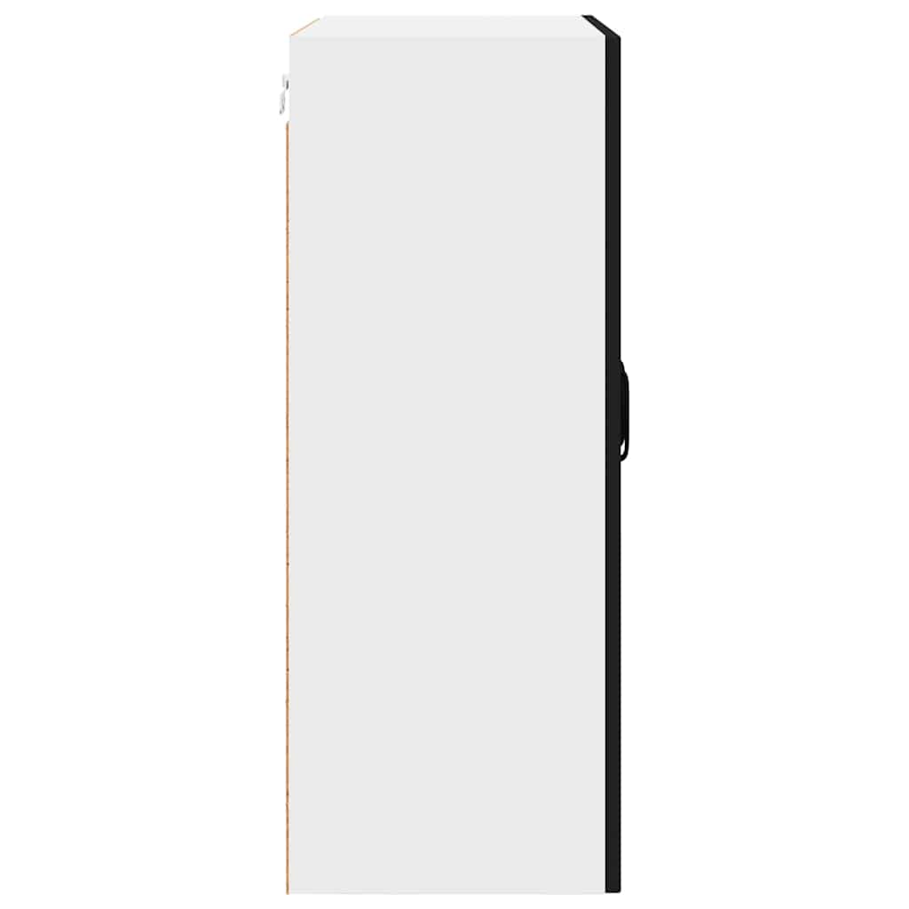 Küchenwandschrank mit Tür Schwarz 60 x 31 x 80 cm Holzwerkstoff