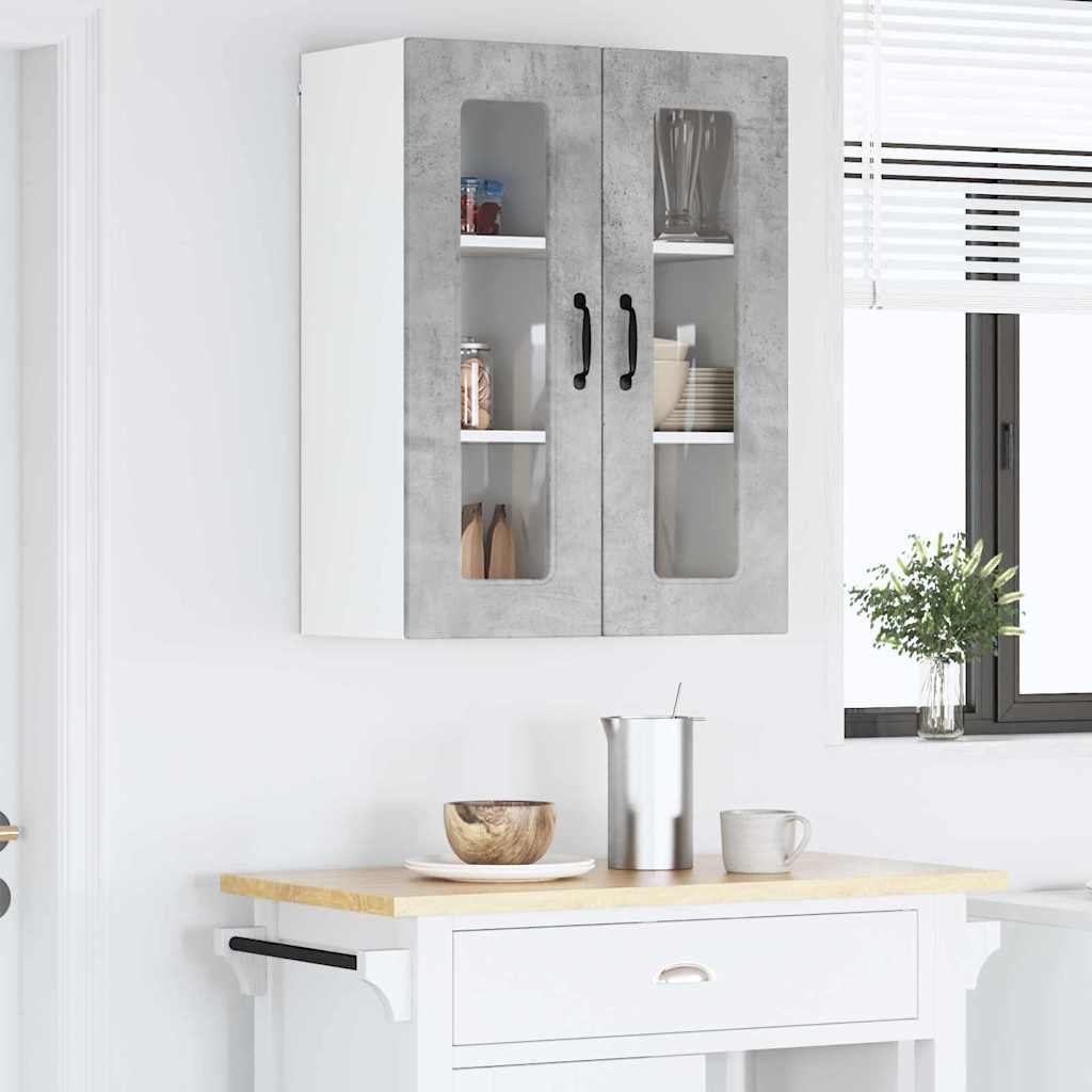 Küchenwandschrank Beton Grau 60 x 31 x 80 cm Holzwerkstoff