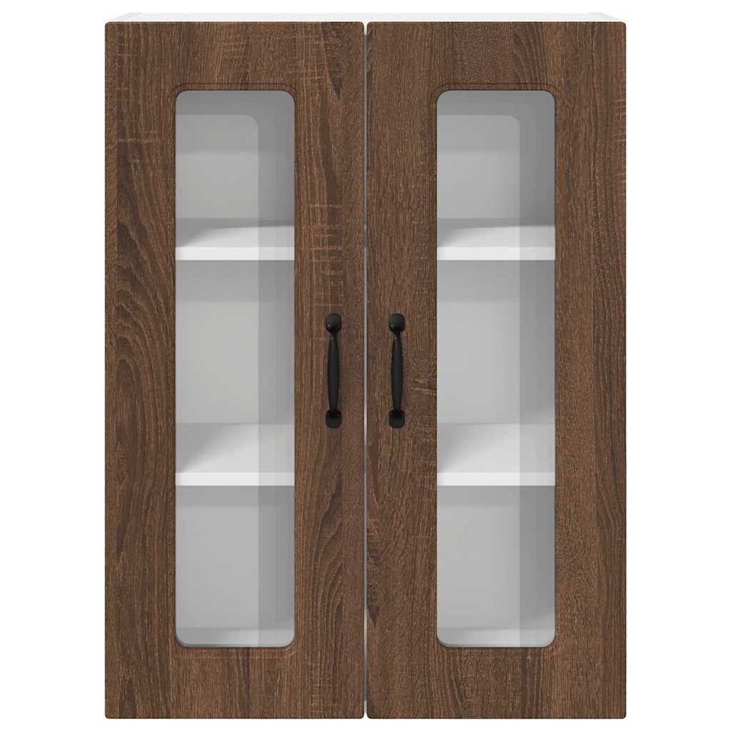 Küchenhängeschrank mit Regal Braun Eichen-Optik 60 x 31 x 80 cm