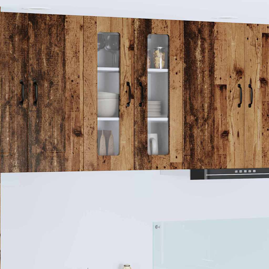 Küchenwandschrank mit Tür Altholz 60 x 31 x 80 cm Holzwerkstoff