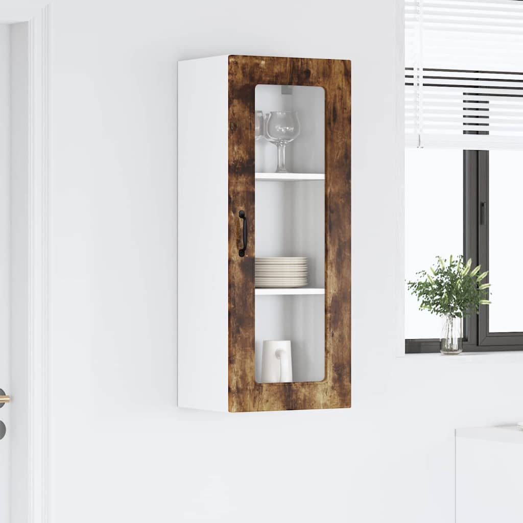 Küchenhängeschrank mit Regal Geräucherte Eiche 40 x 31 x 100 cm