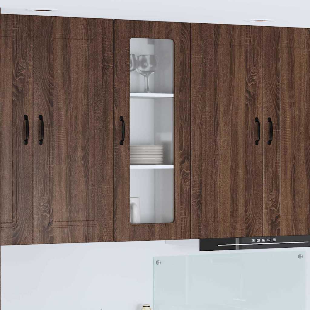 Küchenwandschrank mit Regal Braun Eichen-Optik 40 x 31 x 100 cm