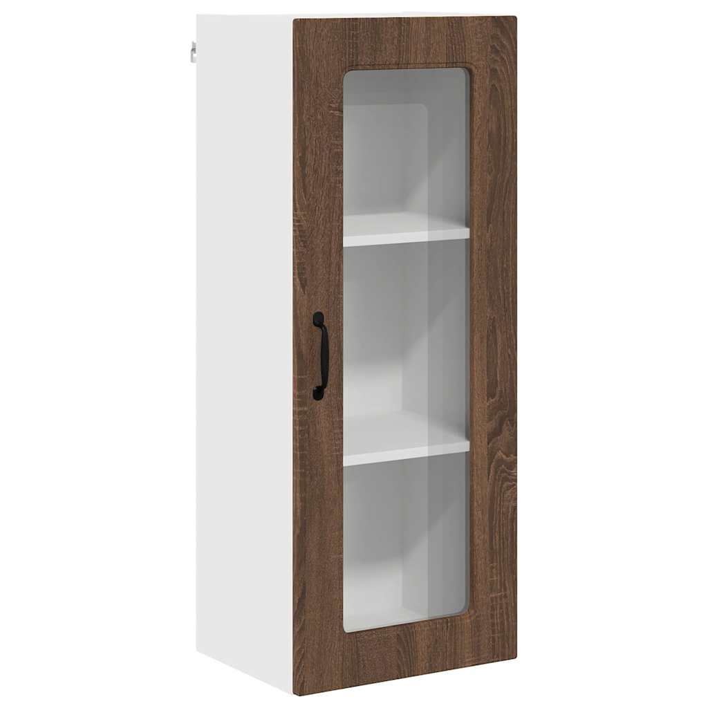 Küchenwandschrank mit Regal Braun Eichen-Optik 40 x 31 x 100 cm
