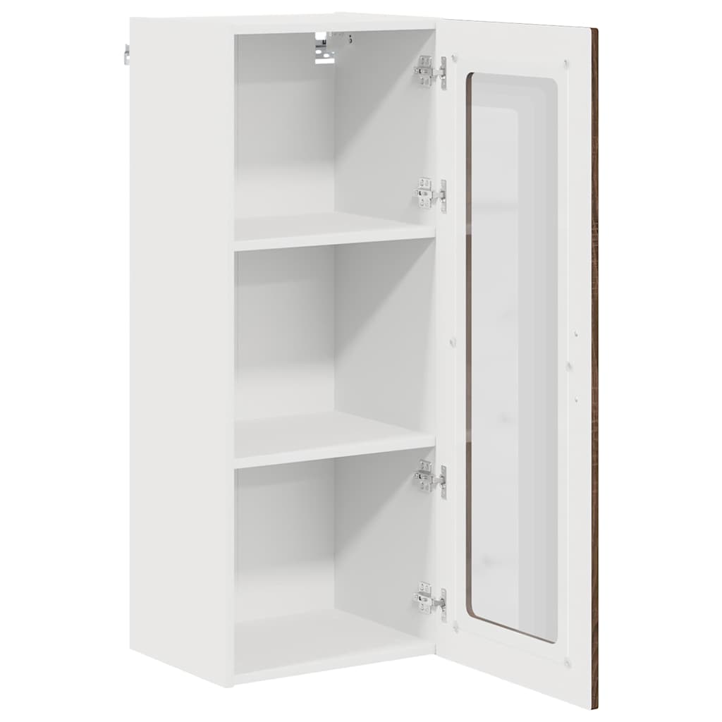 Küchenwandschrank mit Regal Braun Eichen-Optik 40 x 31 x 100 cm