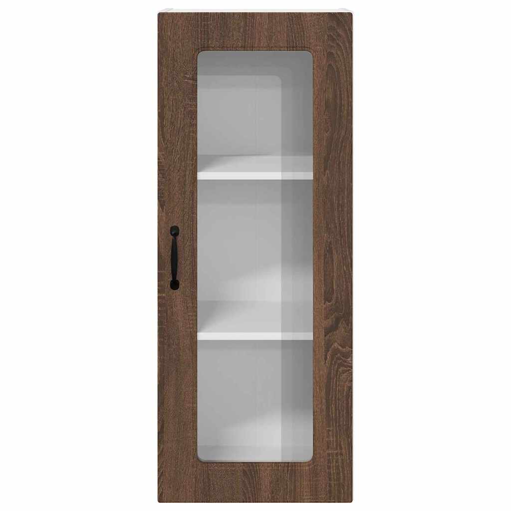 Küchenwandschrank mit Regal Braun Eichen-Optik 40 x 31 x 100 cm