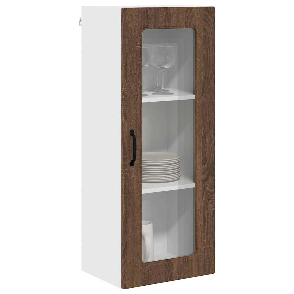 Küchenwandschrank mit Regal Braun Eichen-Optik 40 x 31 x 100 cm