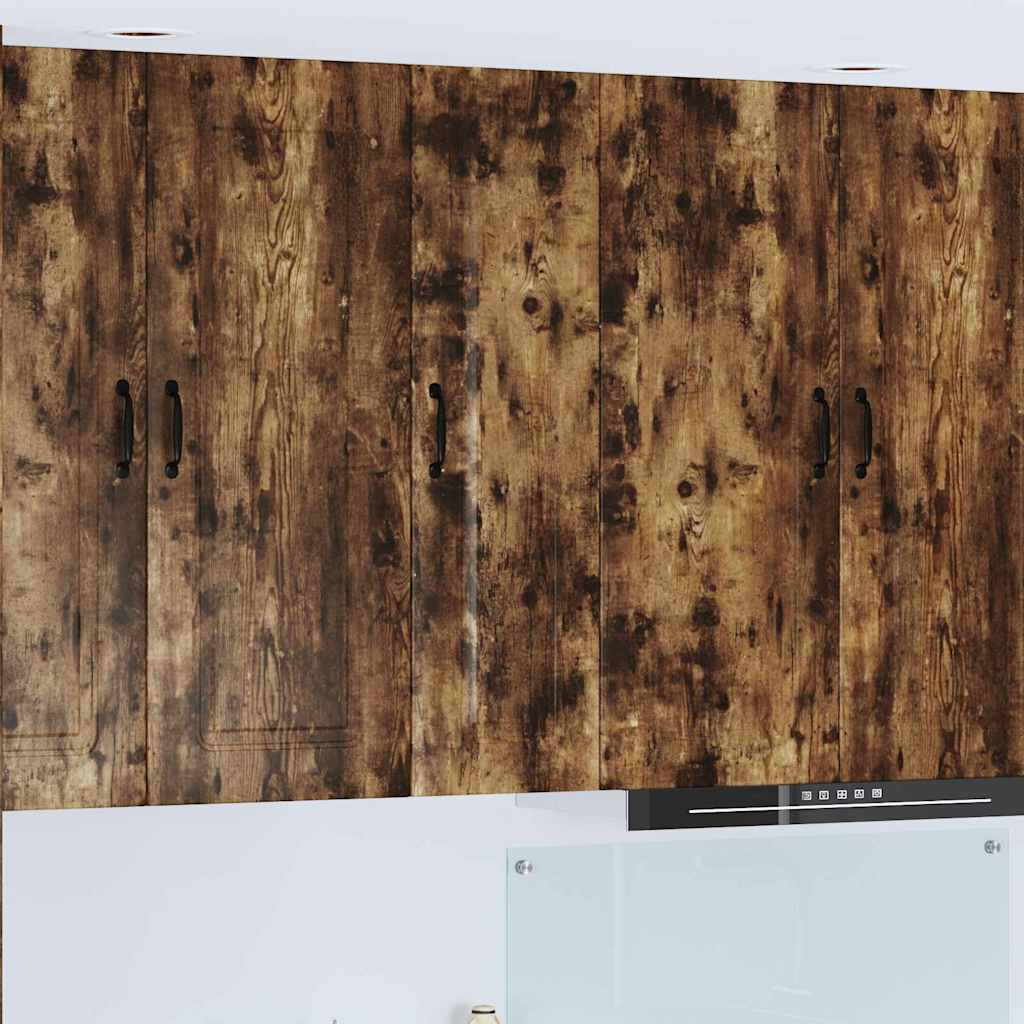 Küchenhängeschrank mit Regal Geräucherte Eiche 30 x 31 x 100 cm