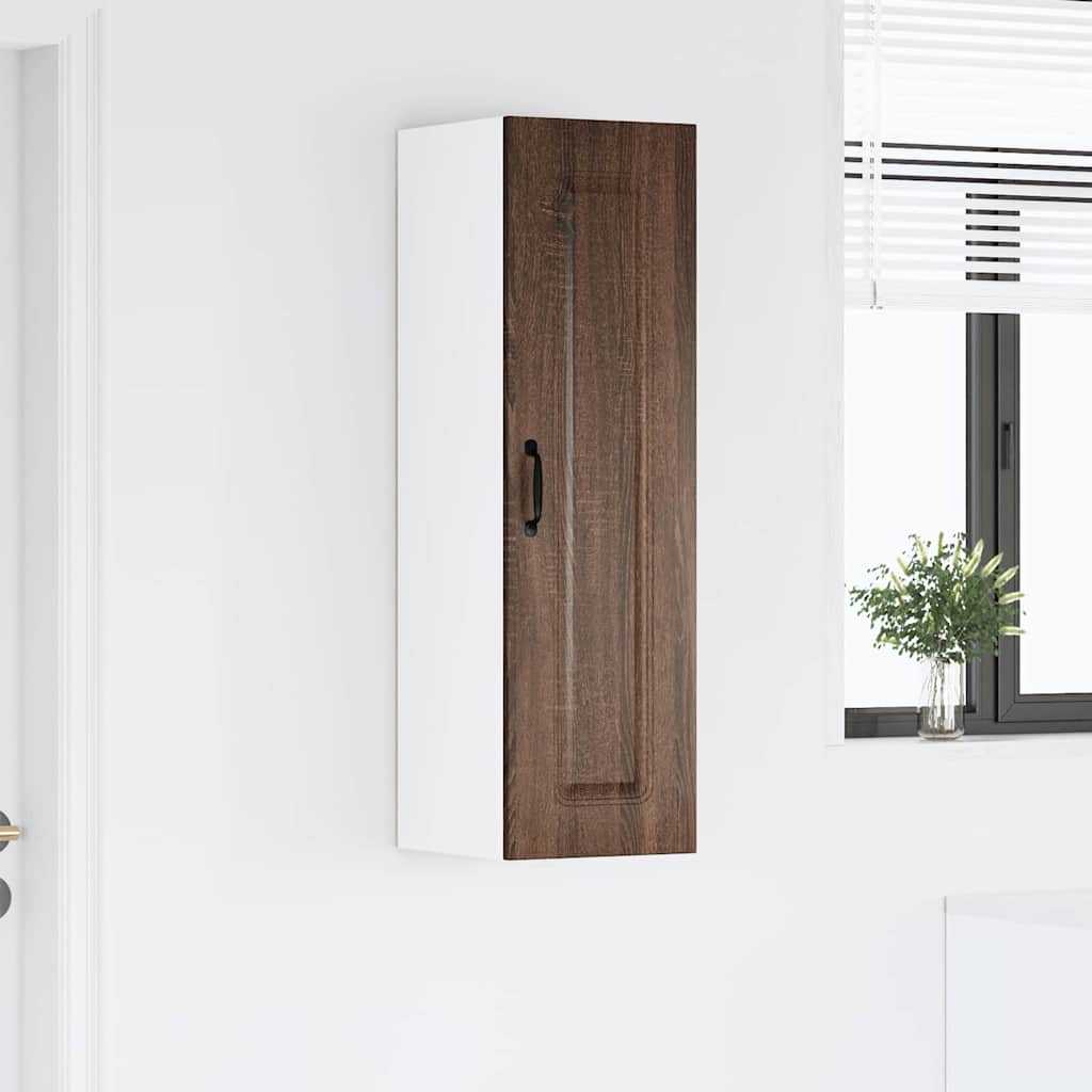 Küchenwandschrank mit Regal Braun Eichen-Optik 30 x 31 x 100 cm