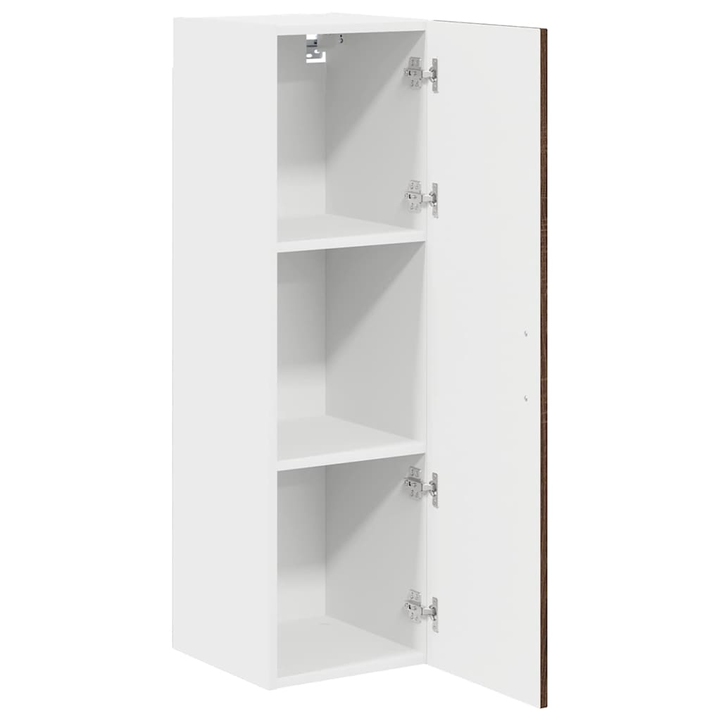 Küchenwandschrank mit Regal Braun Eichen-Optik 30 x 31 x 100 cm