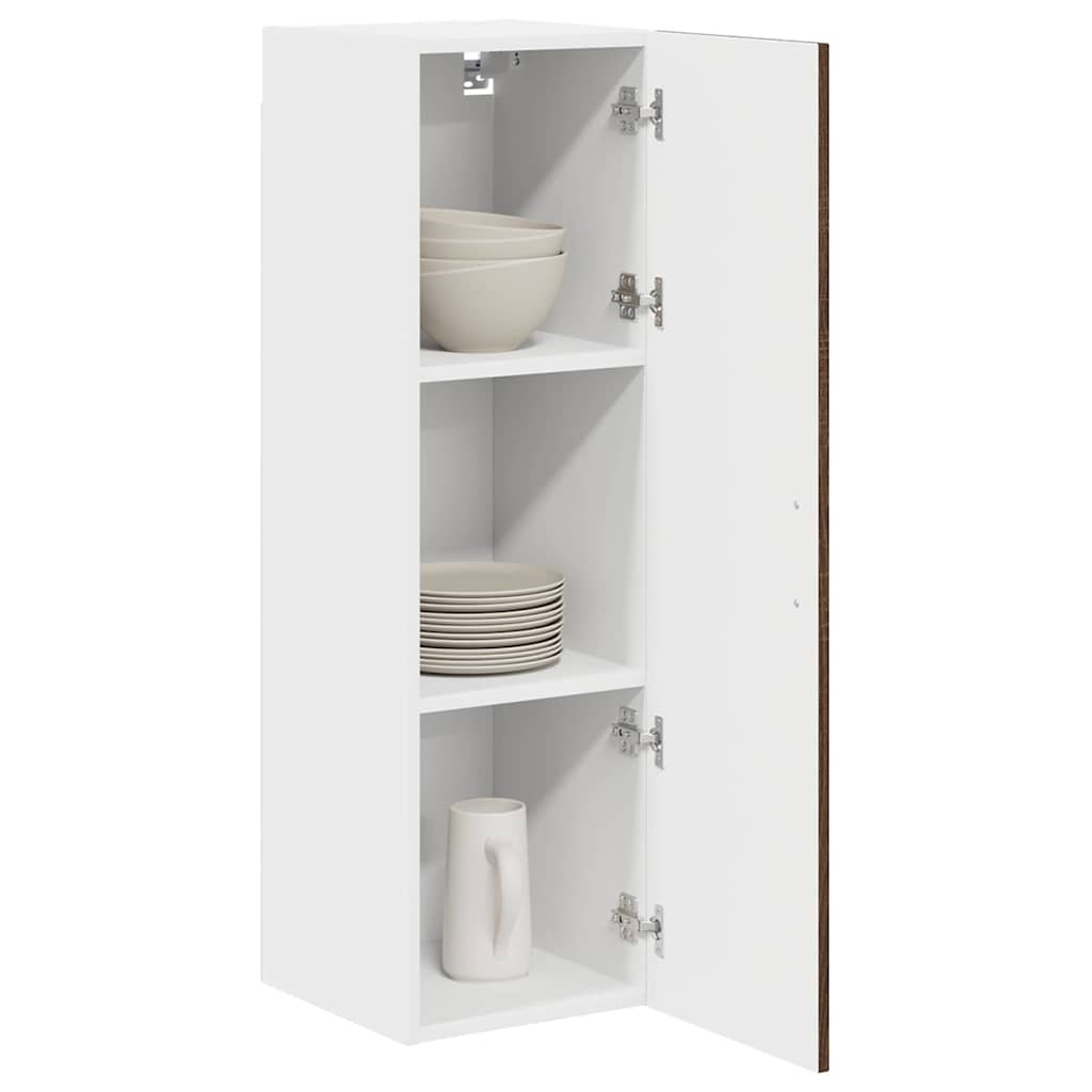 Küchenwandschrank mit Regal Braun Eichen-Optik 30 x 31 x 100 cm