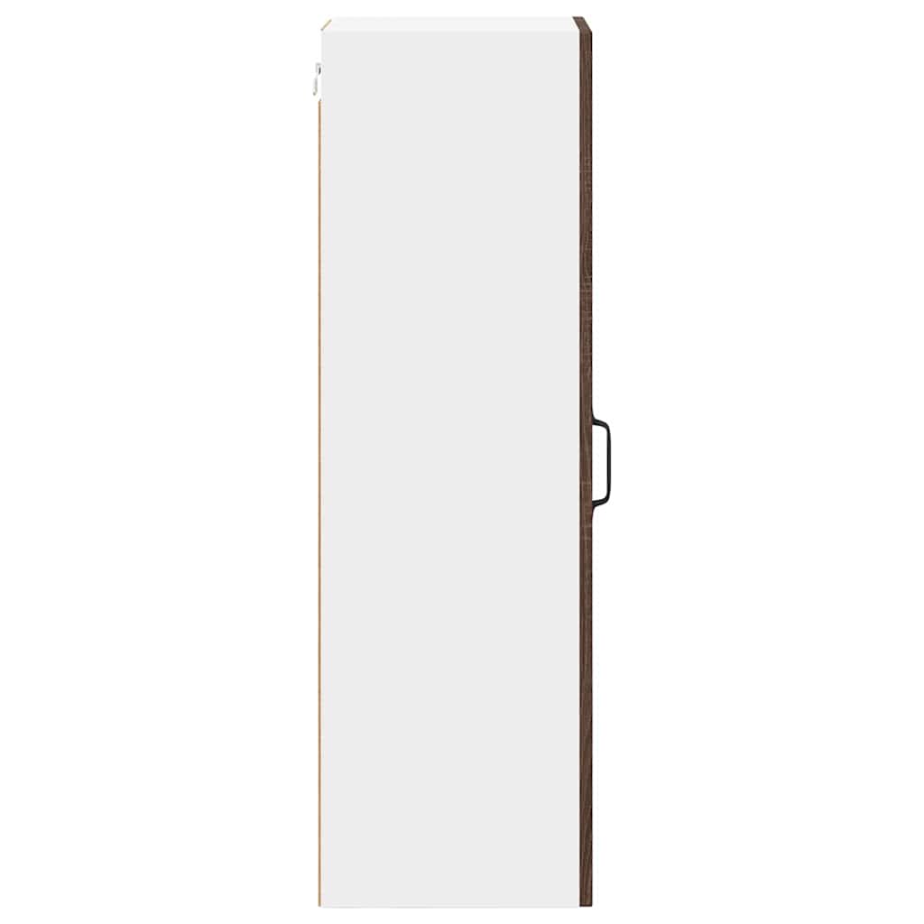 Küchenwandschrank mit Regal Braun Eichen-Optik 30 x 31 x 100 cm