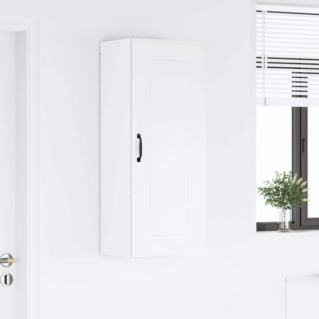 Küchenhängeschrank mit Regal Hochglanz Weiß 40 x 31 x 100 cm