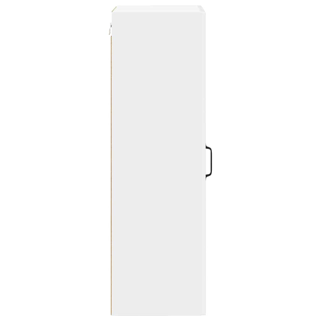 Küchenhängeschrank mit Regal Hochglanz Weiß 40 x 31 x 100 cm