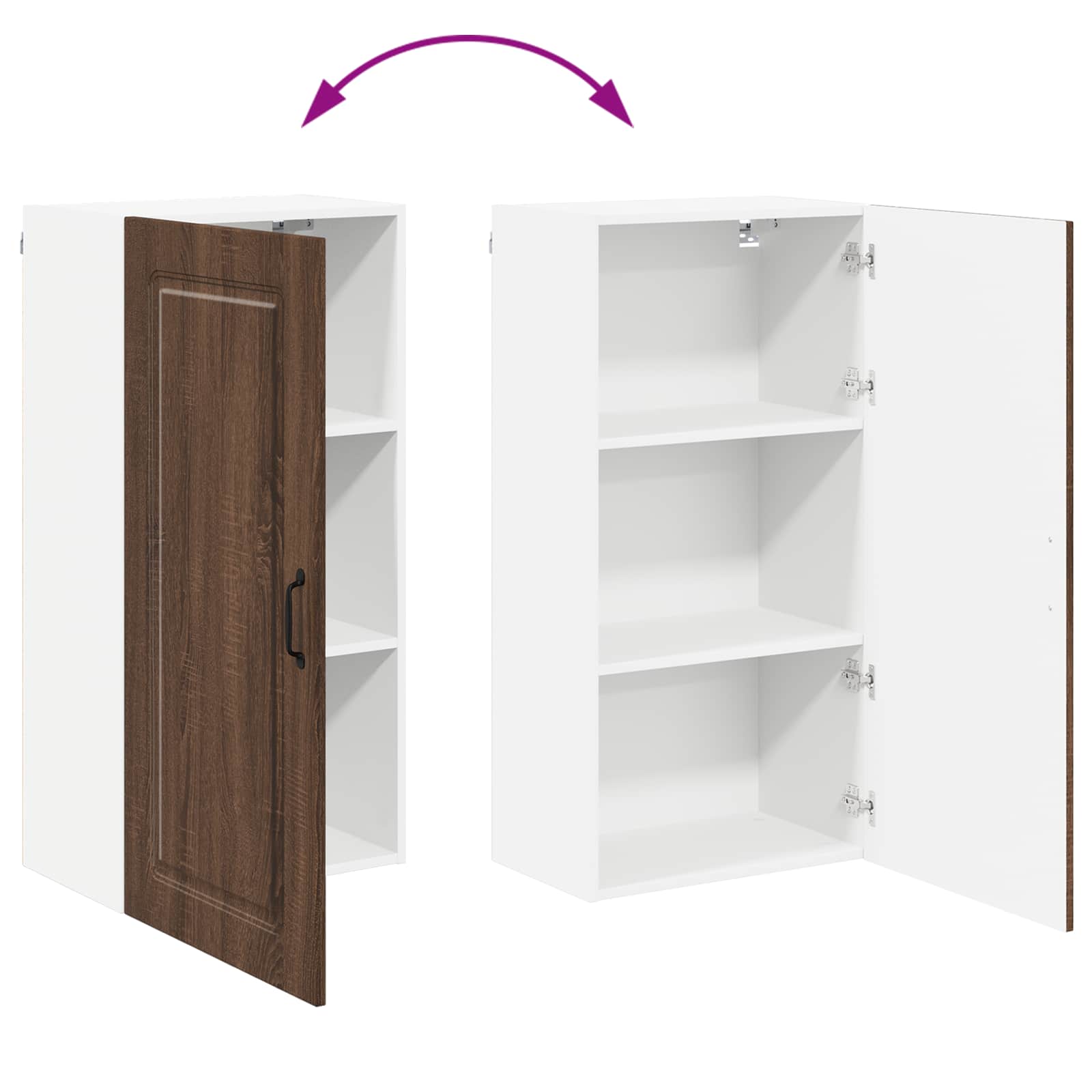 Geschirrspülerfront Kalmar Braun Eichen-Optik 50 x 31 x 100 cm