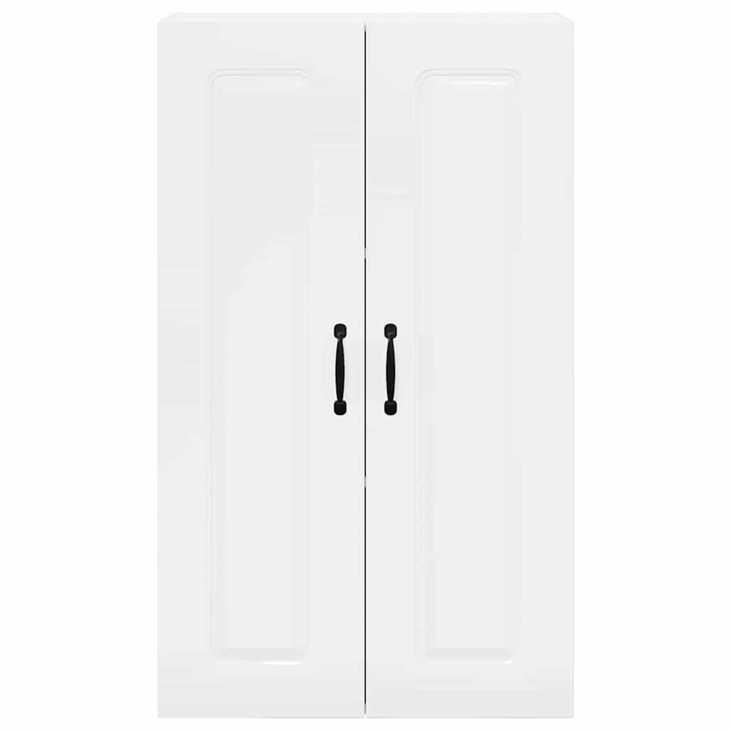 Küchenhängeschrank mit Regal Hochglanz Weiß 60 x 31 x 100 cm