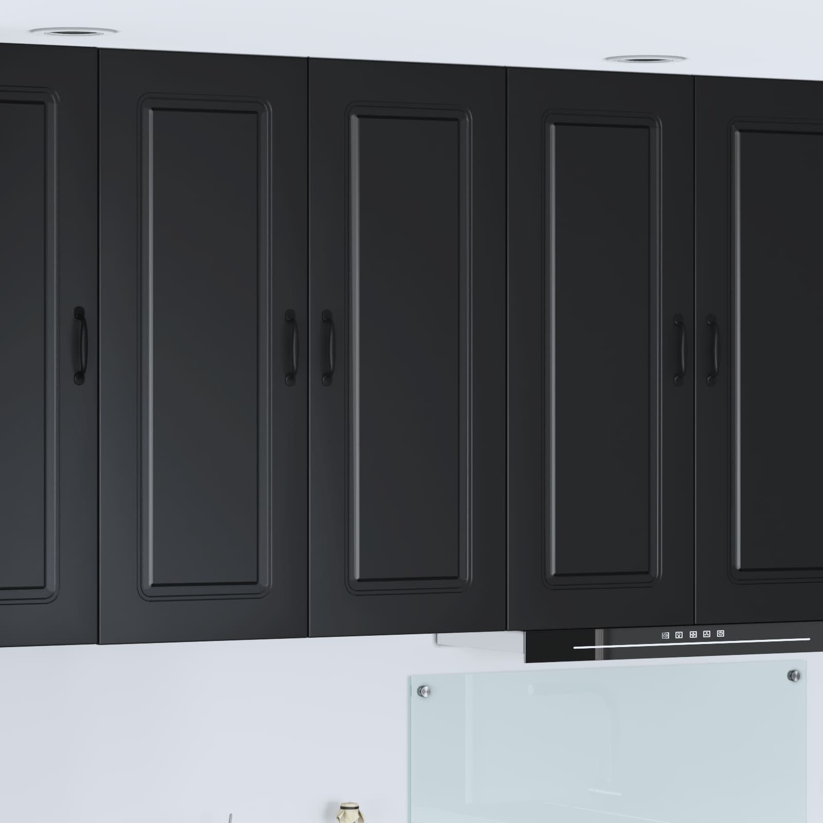 Geschirrspülerfront Kalmar Schwarz 80 x 31 x 100 cm