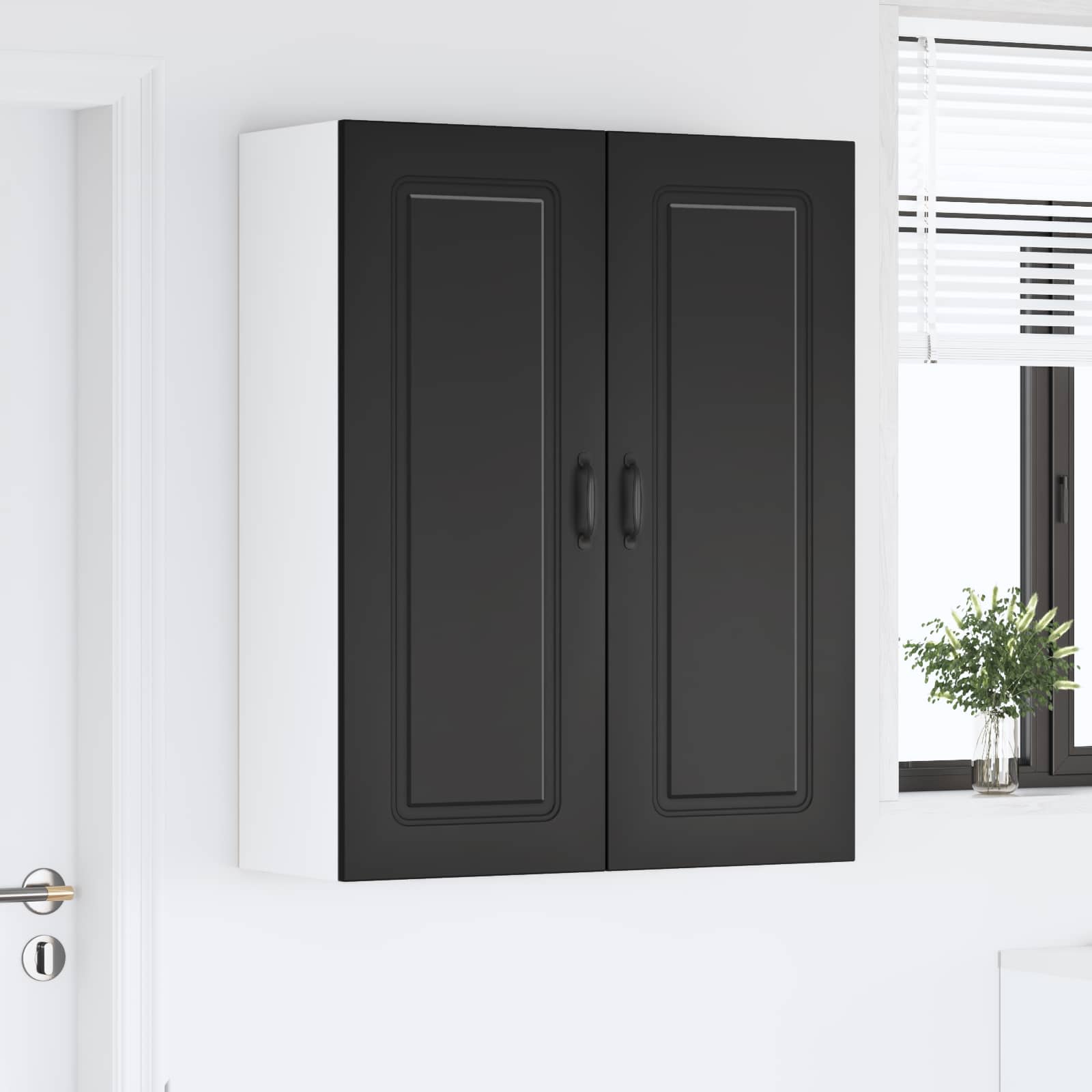 Geschirrspülerfront Kalmar Schwarz 80 x 31 x 100 cm
