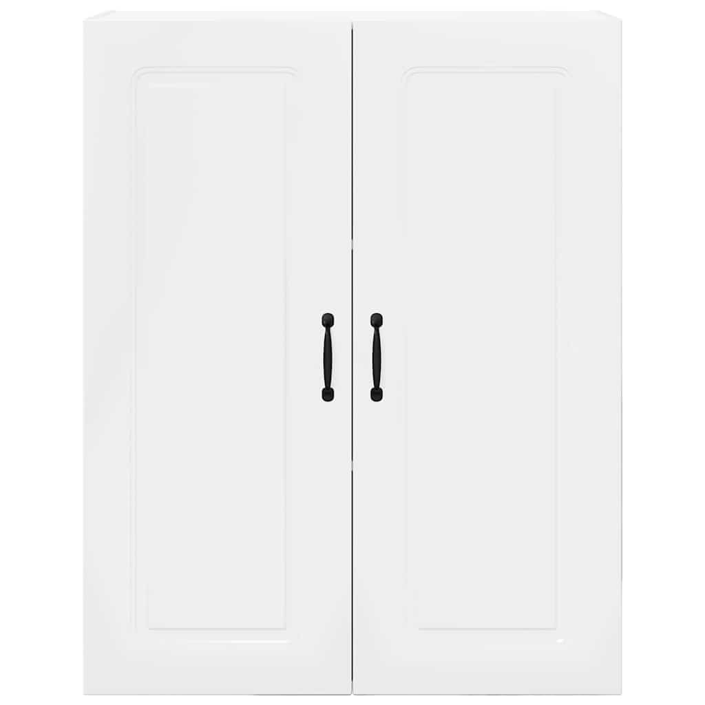 Küchenhängeschrank mit Regal Hochglanz Weiß 80 x 31 x 100 cm