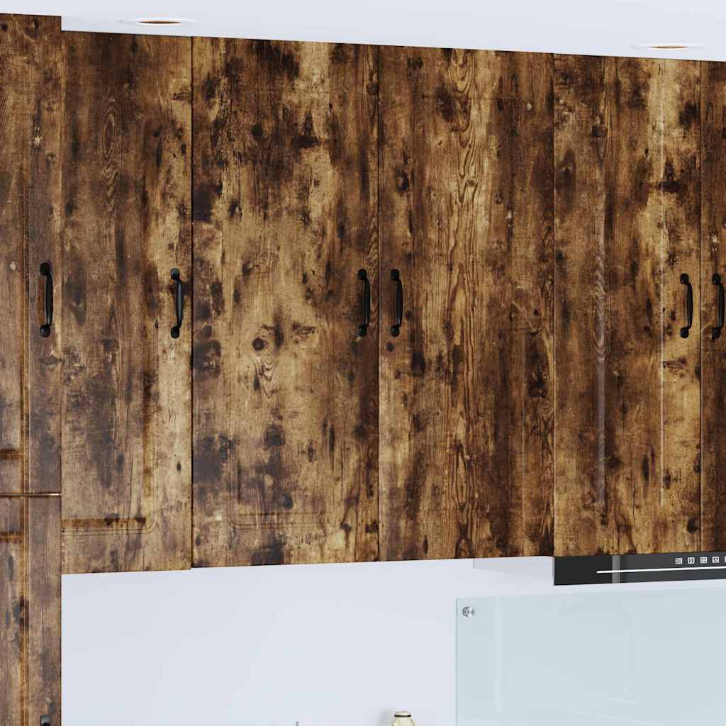 Küchenhängeschrank mit Regal Geräucherte Eiche 80 x 31 x 100 cm