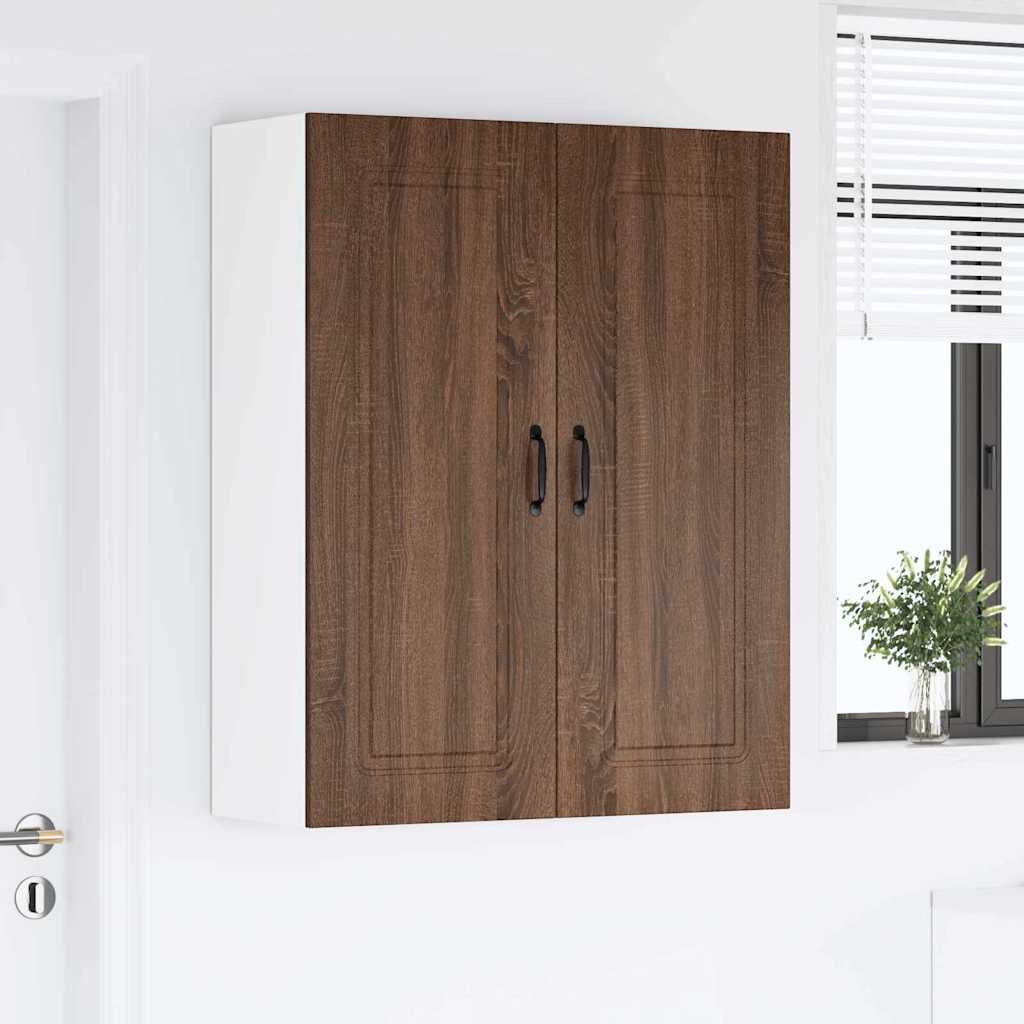 Küchenwandschrank mit Regal Braun Eichen-Optik 80 x 31 x 100 cm