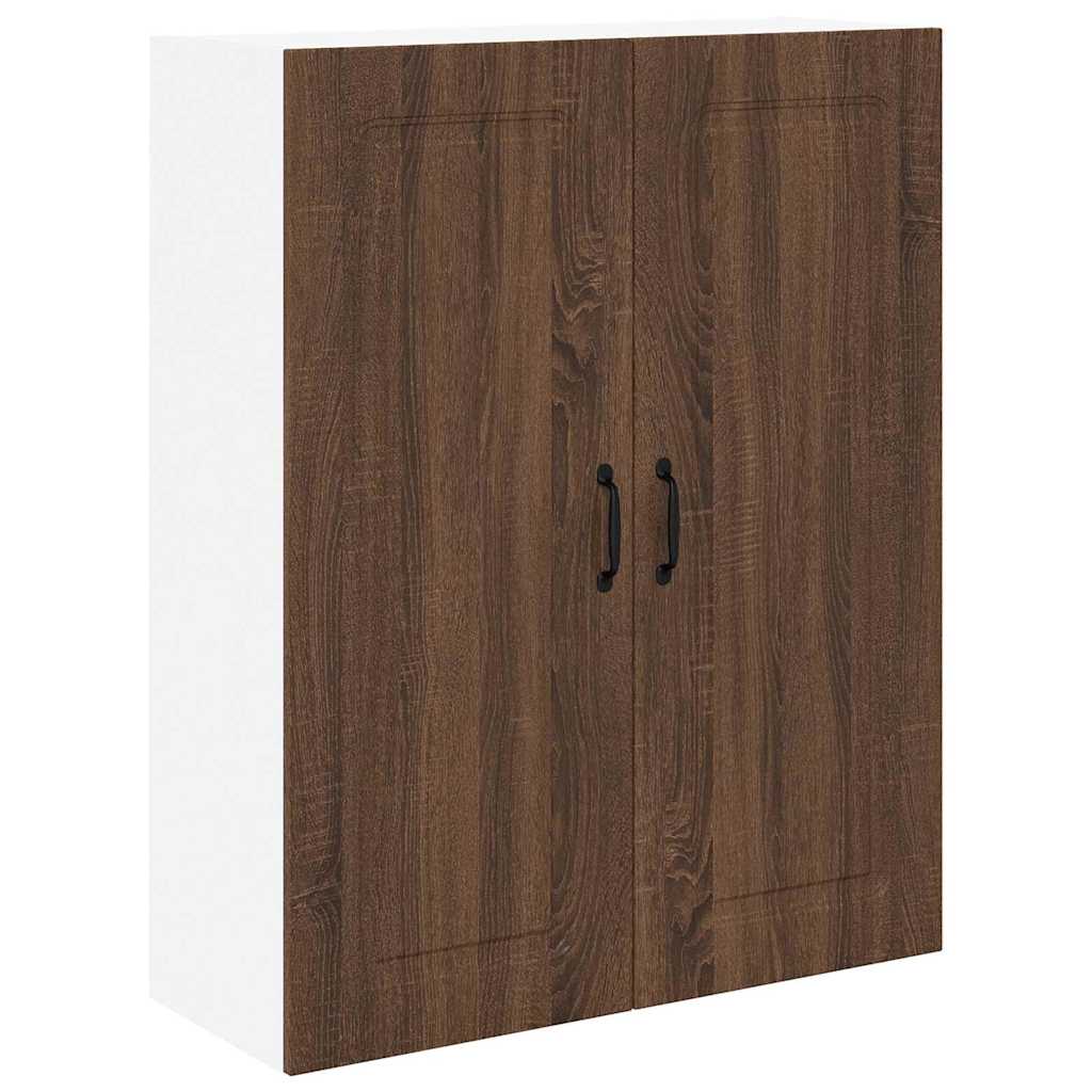 Küchenwandschrank mit Regal Braun Eichen-Optik 80 x 31 x 100 cm