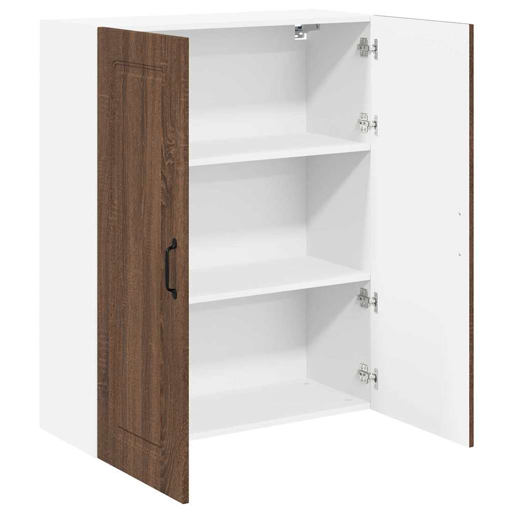 Küchenwandschrank mit Regal Braun Eichen-Optik 80 x 31 x 100 cm