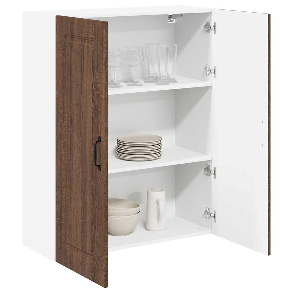 Küchenwandschrank mit Regal Braun Eichen-Optik 80 x 31 x 100 cm