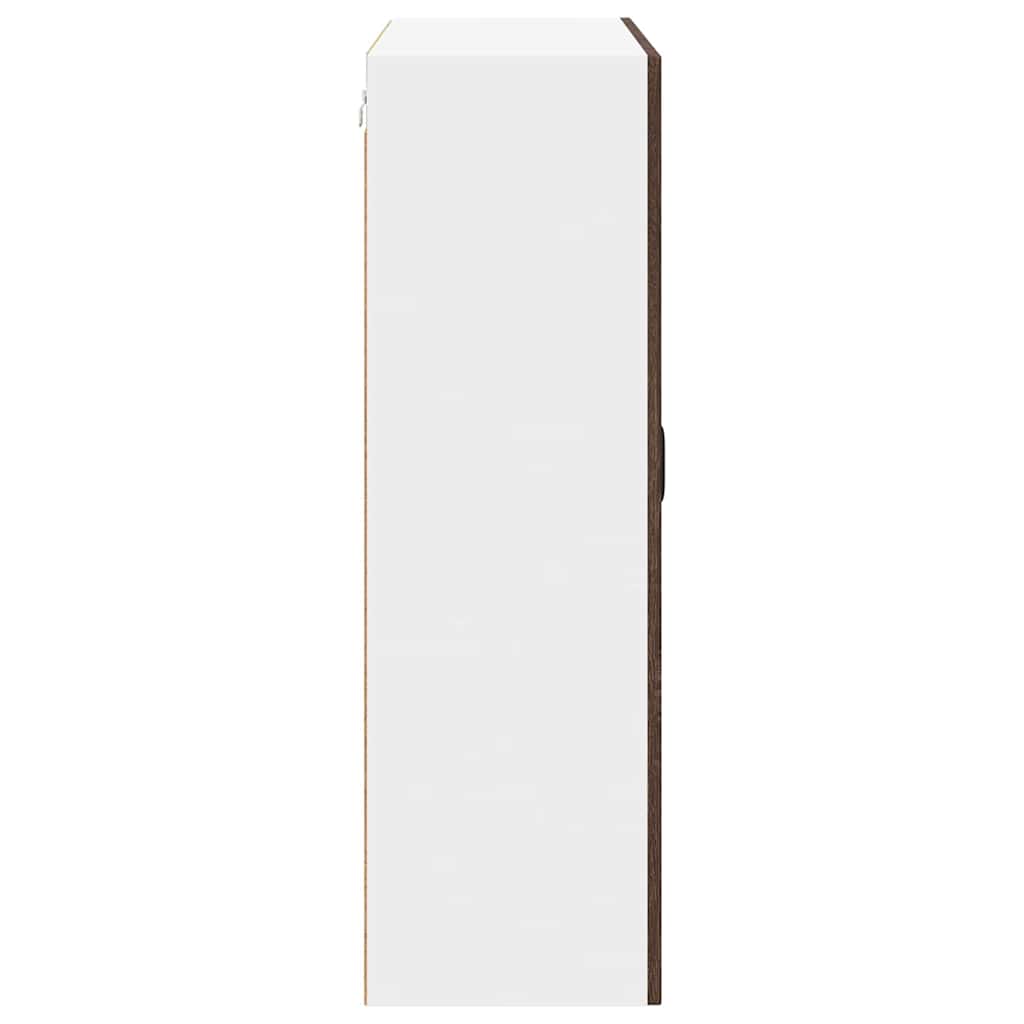 Küchenwandschrank mit Regal Braun Eichen-Optik 80 x 31 x 100 cm