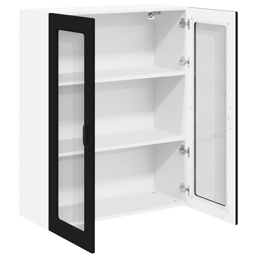 Küchenwandschrank Schwarz 80 x 31 x 100 cm Holzwerkstoff