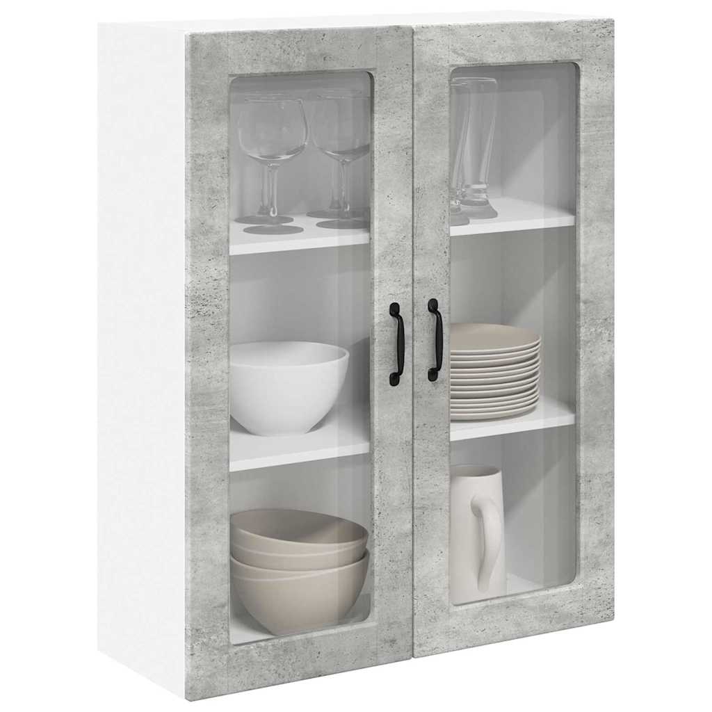 Küchenwandschrank Beton Grau 80 x 31 x 100 cm Holzwerkstoff