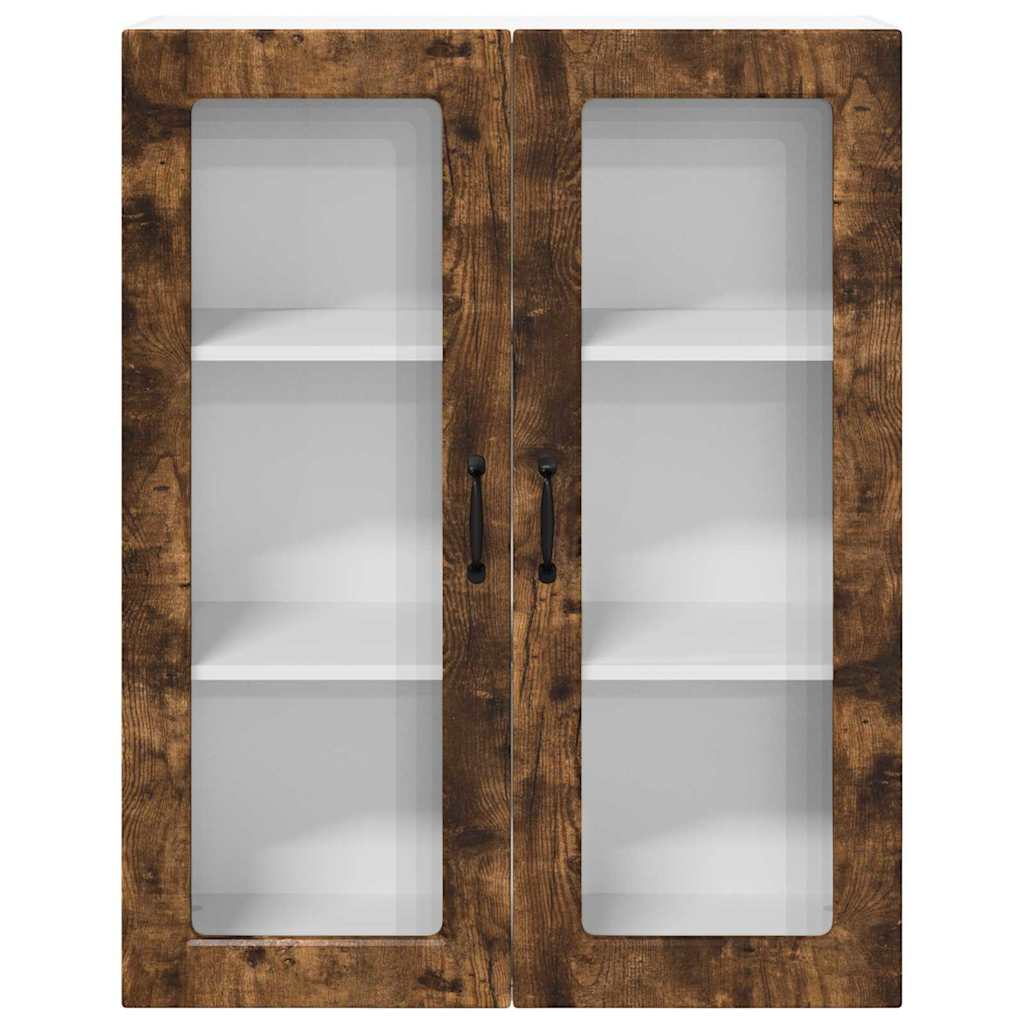 Küchenhängeschrank mit Regal Geräucherte Eiche 80 x 31 x 100 cm