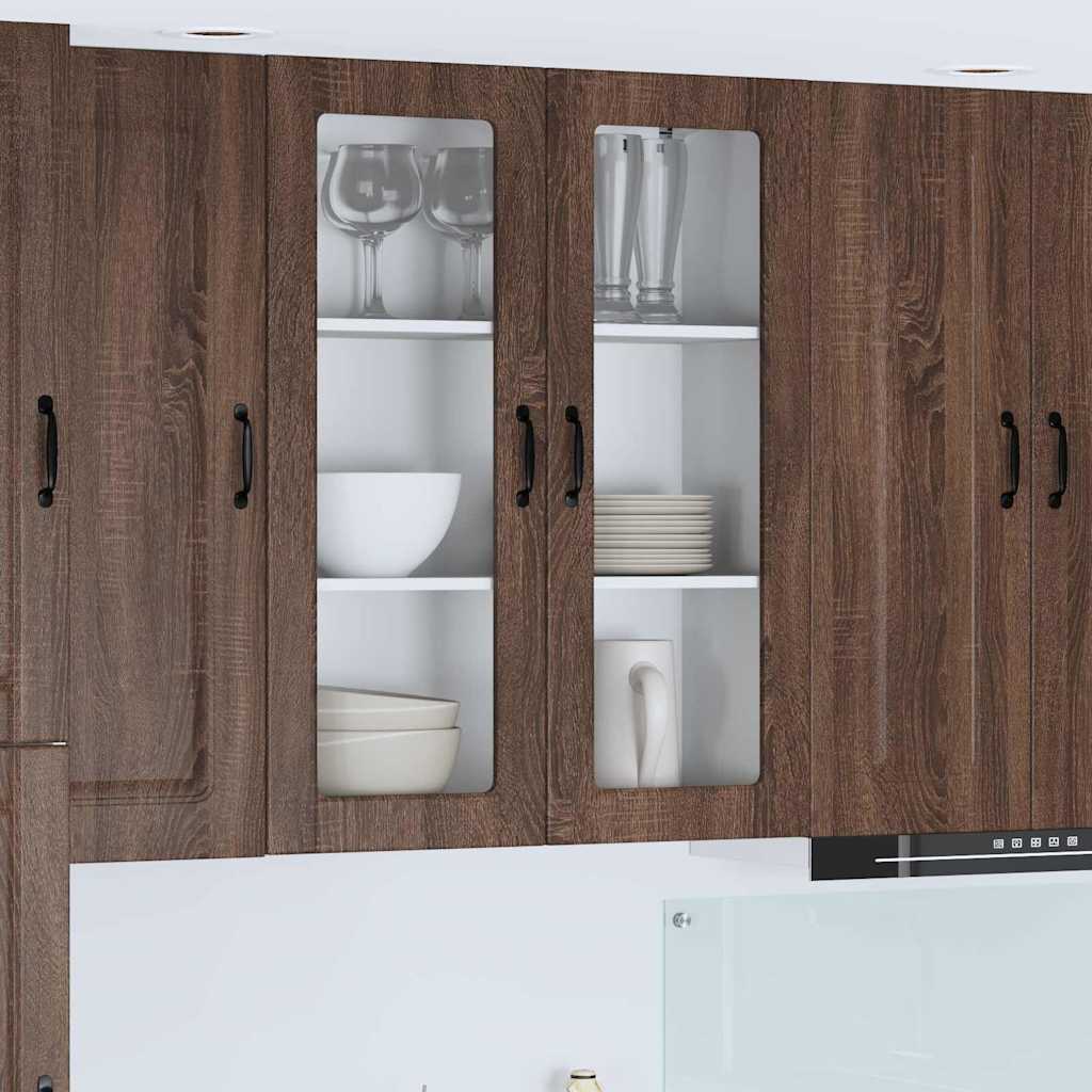 Küchenwandschrank mit Regal Braun Eichen-Optik 80 x 31 x 100 cm