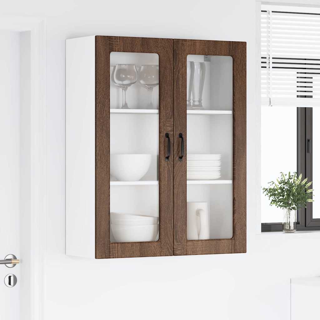 Küchenwandschrank mit Regal Braun Eichen-Optik 80 x 31 x 100 cm